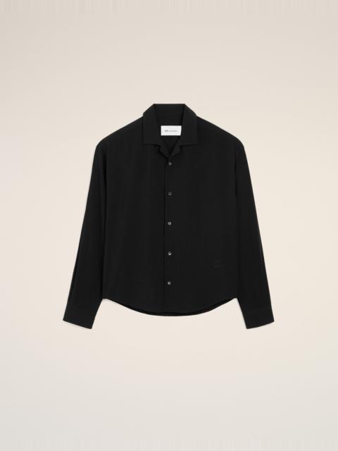 AMI Paris BLACK BOXY EMBROIDERED AMI PARIS SHIRT
