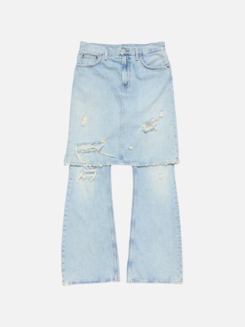 Acne Studios Layered denim trousers - Light blue