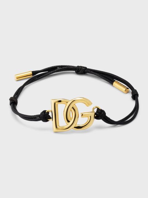 Dolce & Gabbana Logo Charm Bolo Bracelet