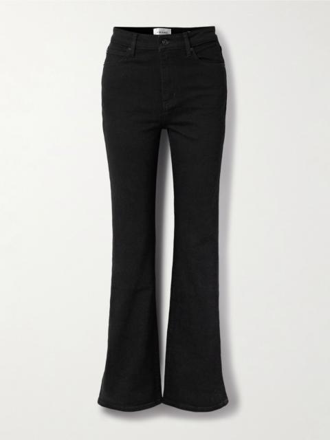 FRAME The Arrow high-rise flared jeans Black