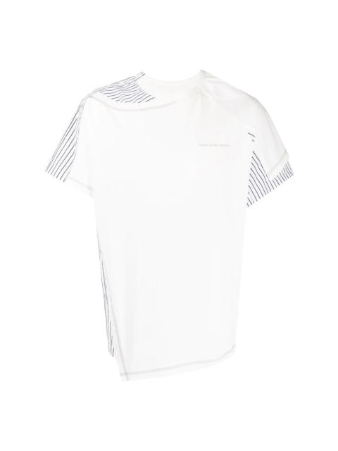 cotton contrast-panel T-shirt