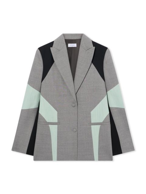 Off-White Stretch Color Block Blazer