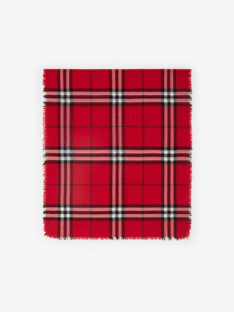 Burberry Wide Check Wool Scarf