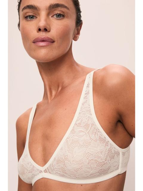 eberjey Soft Stretch Recycled Lace Plunge Bralette