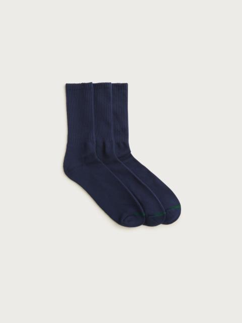 J.CREW Athletic crew socks with COOLMAX® technology three-pack
