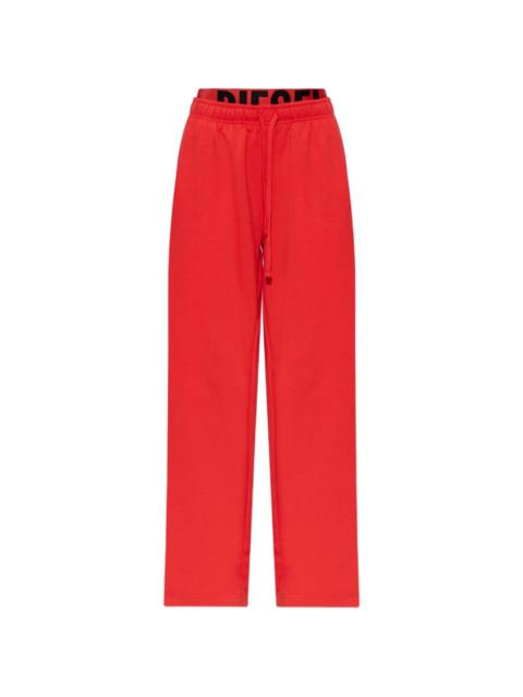 Diesel Leslie-D-pop logo-waistband drawstring track pants