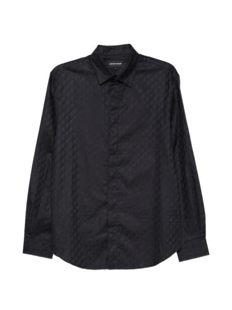 EMPORIO ARMANI jacquard-logo shirt