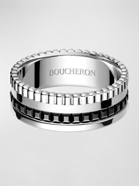 Boucheron Quatre 18K White Gold Black Edition Small Band Ring