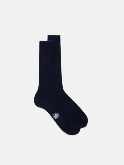 J. PRESS MADE-IN-ITALY NAVY MID-CALF COTTON SOCKS