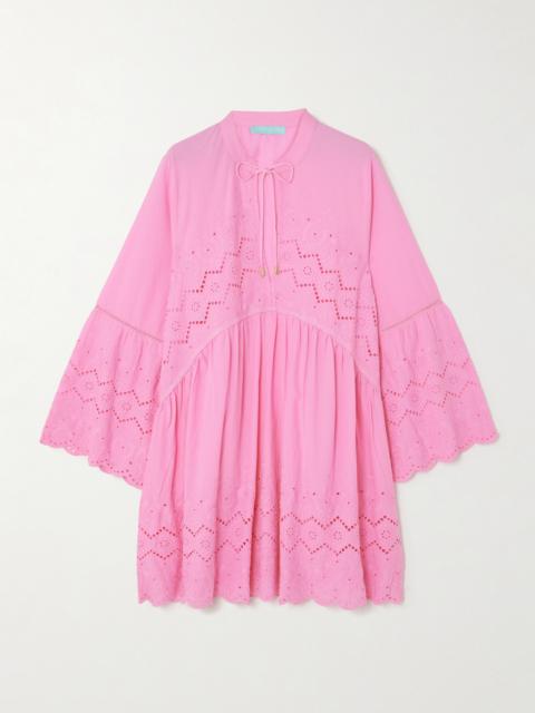 MELISSA ODABASH Sebenna Broderie Anglaise Cotton Kaftan