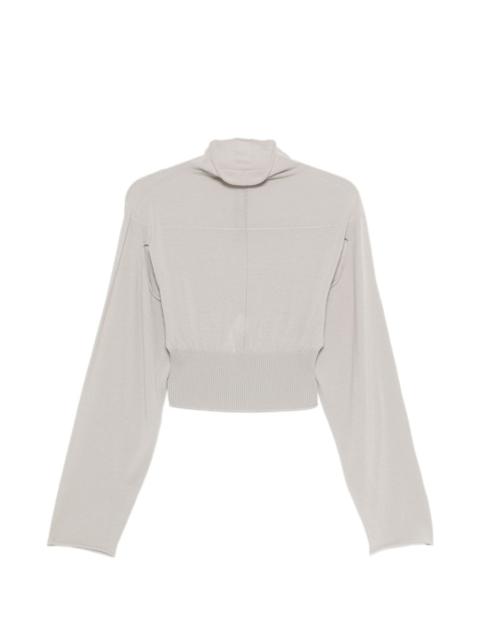 Rick Owens Con mock-neck cropped sweater
