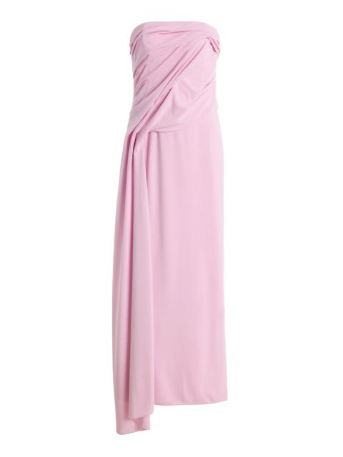 SIGNIFICANT OTHER Exclusive Genesis Strapless Draped Crepe Maxi Dress pink