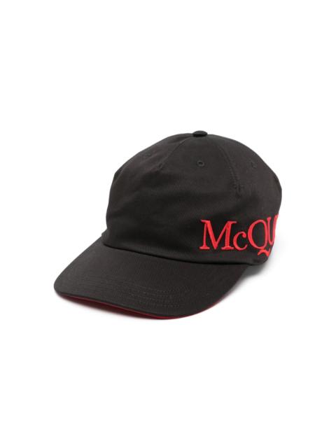 Alexander McQueen logo-embroidered cotton cap