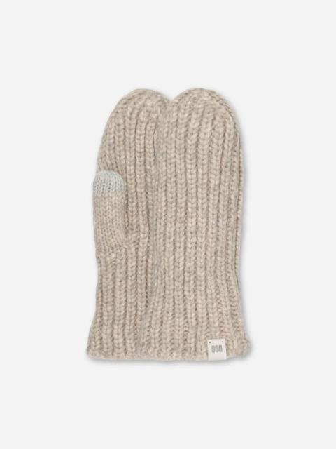 UGG ® Women's Chunky Rib Mitten Knit in Light Grey