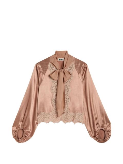 RIXO Nalani lace-trimmed blouse
