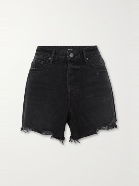 GRLFRND Jourdan frayed denim shorts