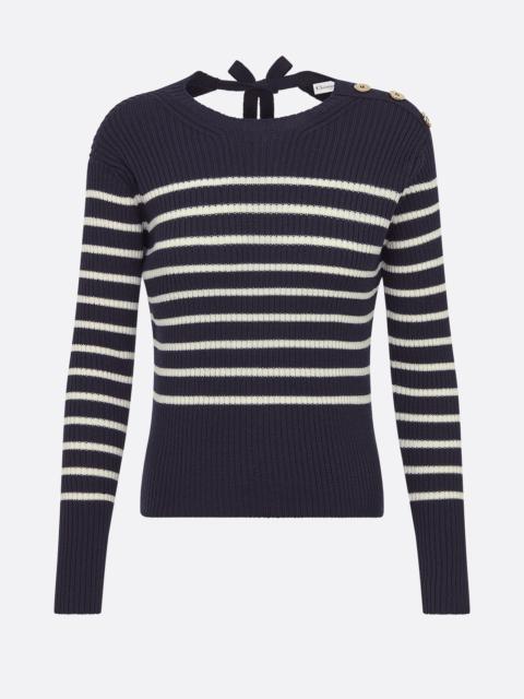 Dior Dior Marinière Open-Back Sweater