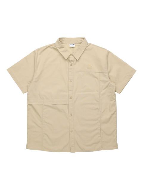 PUMA PUMA Classics Oversized Short Sleeve Polo Shirt 'Beige' 533739-12