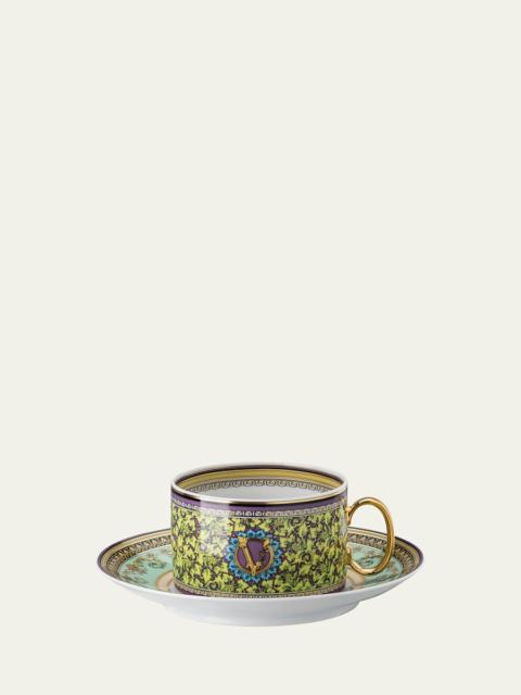 VERSACE Barocco Mosaic Tea Cup & Saucer