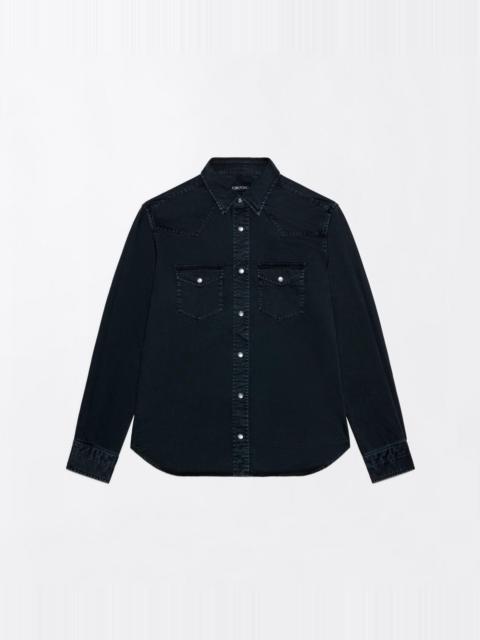 TOM FORD PEACH TWILL WESTERN SHIRT