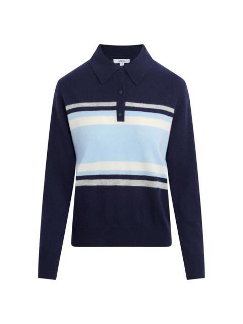 Joe's Jeans Women's The Long Sleeve Cashmere Polo Sweater - Navy