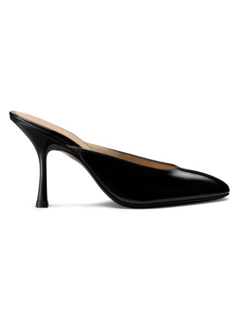 Stuart Weitzman Women's Madison 85MM Patent Leather Mules - Black