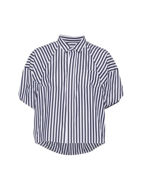 sacai striped poplin shirt