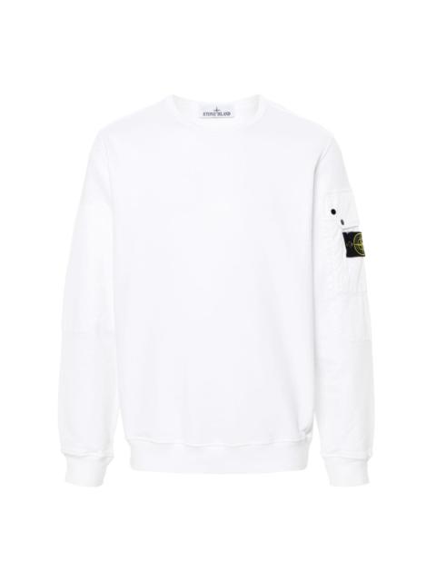 Compass-badge cotton sweatshirt