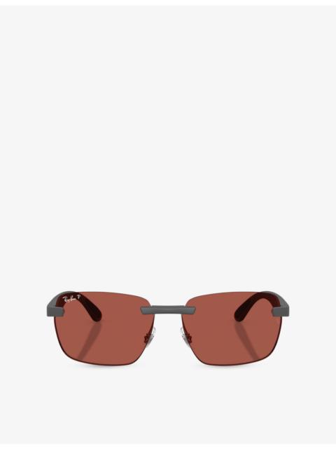 Ray-Ban RB4470CH Irregular-Frame Polarized Sunglasses