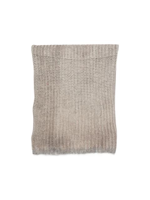 Avant Toi ribbed-knit frayed snood scarf