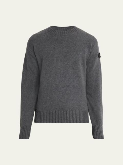 Moncler Men's Wool and Cashmere Crewneck Sweater