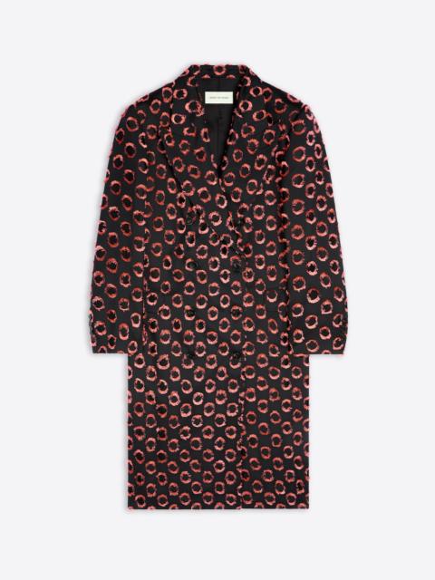 Dries Van Noten OVERSIZED FIL COUPÉ COAT
