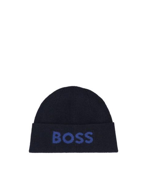 BOSS logo detail beanie