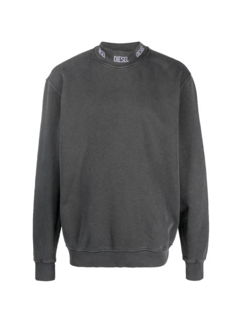 logo-print neckline sweatshirt