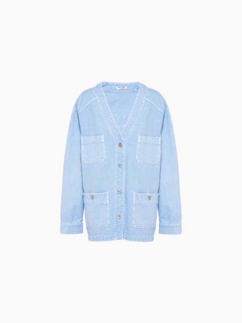 Miu Miu Garment-dyed drill blouson jacket