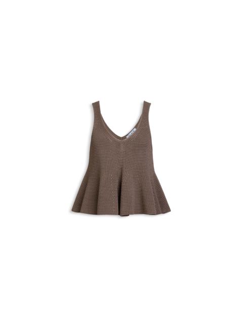 Alaïa WAFFLE GODETS TANK TOP