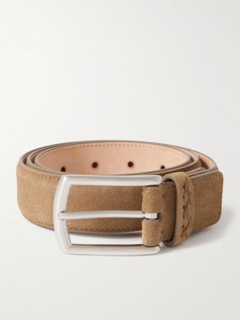 ZEGNA 3cm Suede Belt Brown