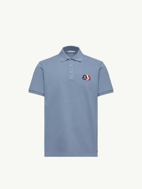 Moncler Logo Patch Cotton Piquet Polo Shirt