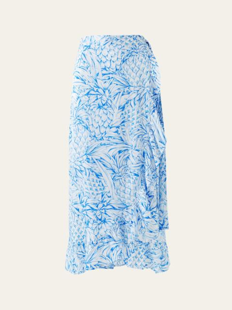 MELISSA ODABASH Danni Pineapple Wrap Skirt