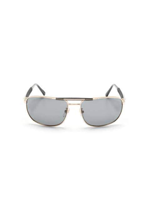 logo-engraved square-frame sunglasses