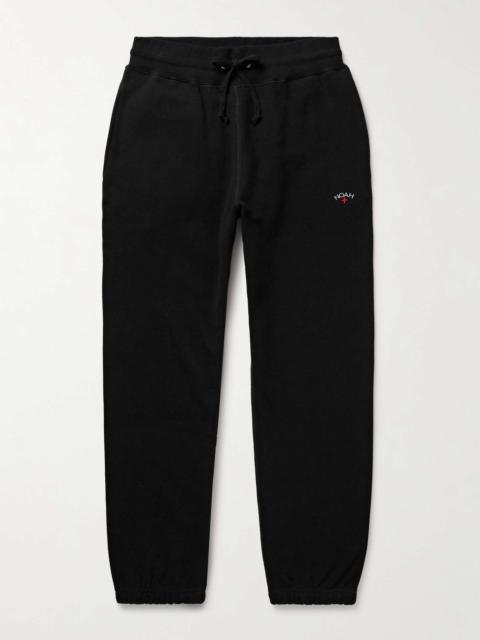 Noah Core Tapered Logo-Embroidered Cotton-Jersey Sweatpants