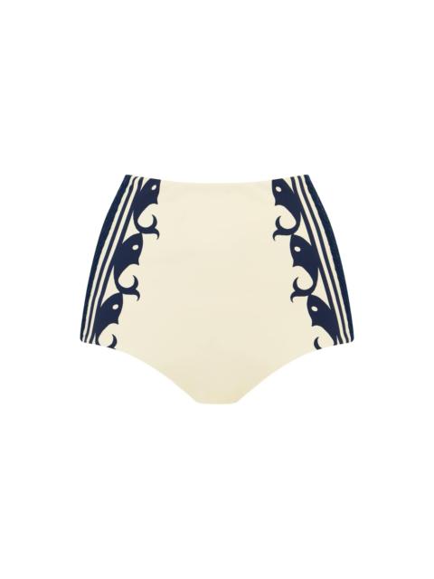 ALÉMAIS Marine Smocked Boyleg Brief