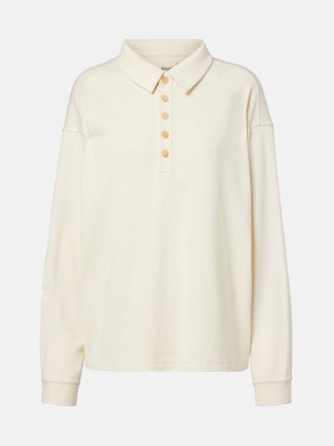 KHAITE Faithful silk jersey polo sweater