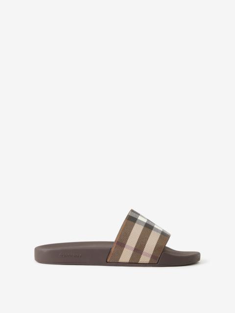Burberry Check Print Slides