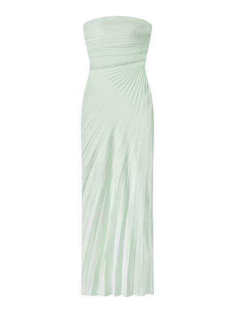 A.L.C. Bianca Strapless Pleated Maxi Dress