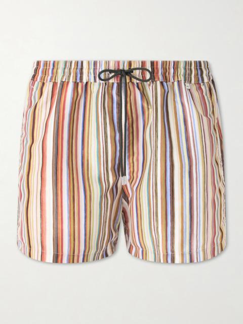Paul Smith Straight-Leg Mid-Length Striped Recycled Swim Shorts