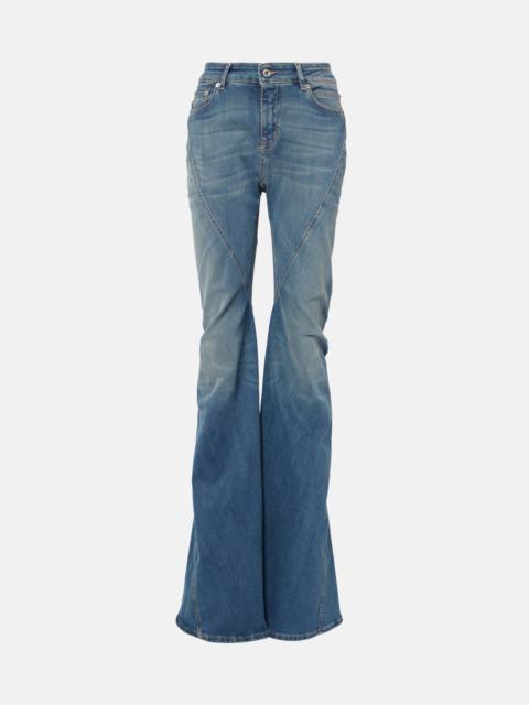 Rick Owens High-rise wide-leg jeans