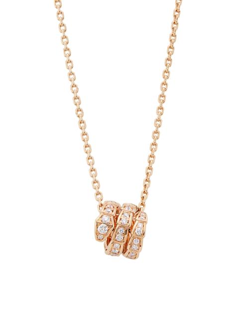 BVLGARI Women's Serpenti Viper 18K Rose Gold & Pavé Diamond Pendant Necklace - Pink Gold