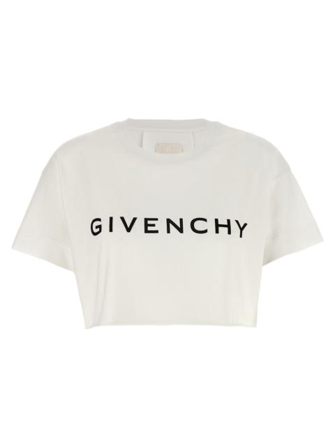 Givenchy Logo Cropped T-Shirt White