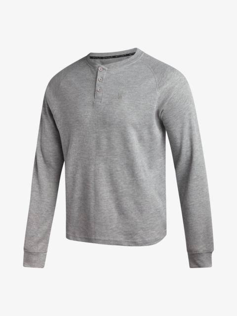 SPYDER Men's Waffle Long Sleeve Henley - Sharkskin